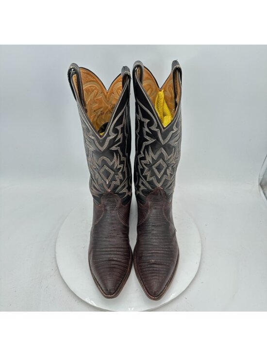 Tony Lama 70s Men Size 8.5D Brown Exotic Genuine Lizard Cowboy Western Boot main image 13
